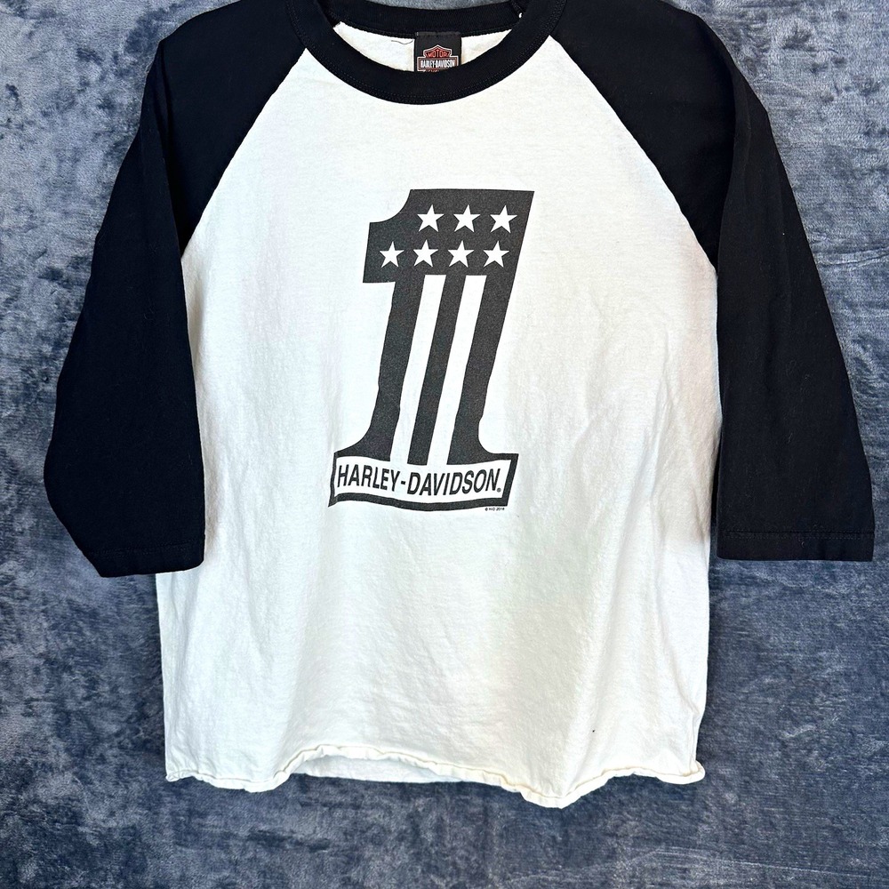 Harley-Davidson Asheville Swannanoa NC #1 Raglan T-Shirt, Size XL